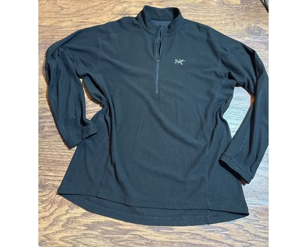 Arcteryx Delta LT Fleece Pullover Shirt Mens X Large Black 1/4 Zip Polartec XL